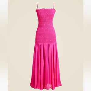 Jcrew Collection smocked chiffon dress